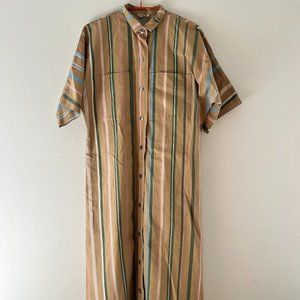 Vintage 1970s Marimekko printed cotton duster coat /dress